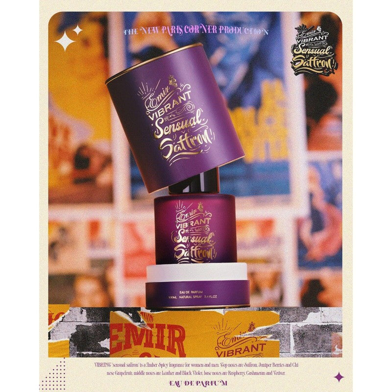 Emir Vibrant Sensual Safran eau parfumée mixte 100ml - Royalsperfume EMIR