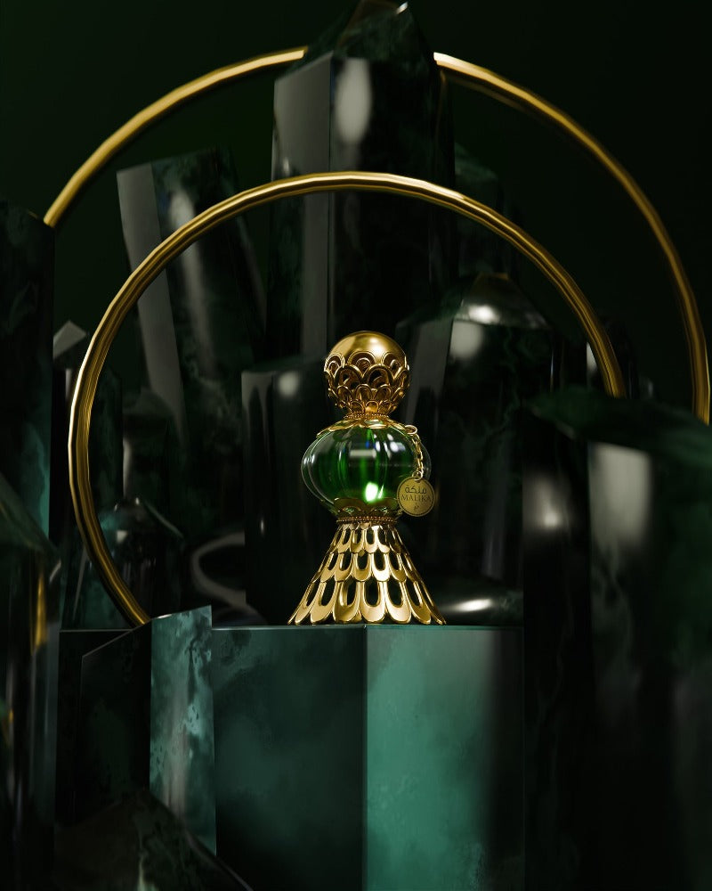 Khadlaj Malika Parfum à l'huile verte pour femme 15 ml
