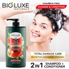 Shampooing + revitalisant 2 en 1 Total Damage Care de BioLuxe Naturals 1000 ml